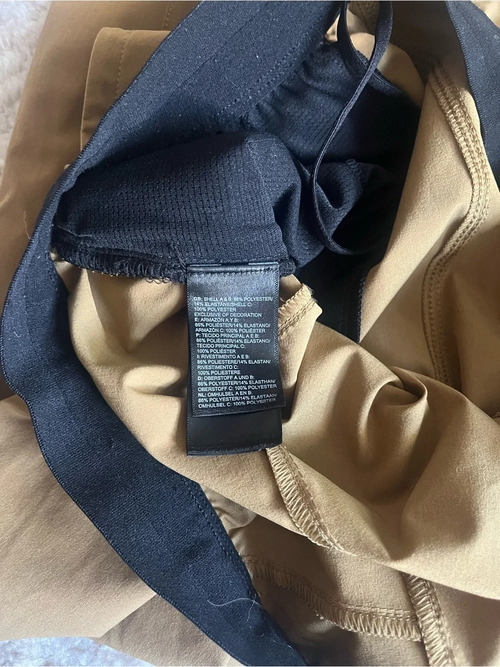 The North Face Men’s ESSENTIAL Track/Running pants in Tan with Black Accents